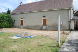 La terrasse après avoir creuser