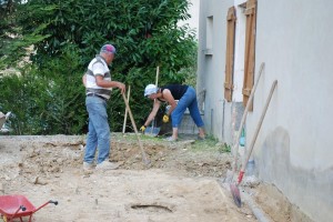 En plein travail