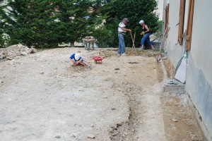 avancement du chantier lundi midi